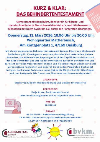 Flyer-Behindertentestament